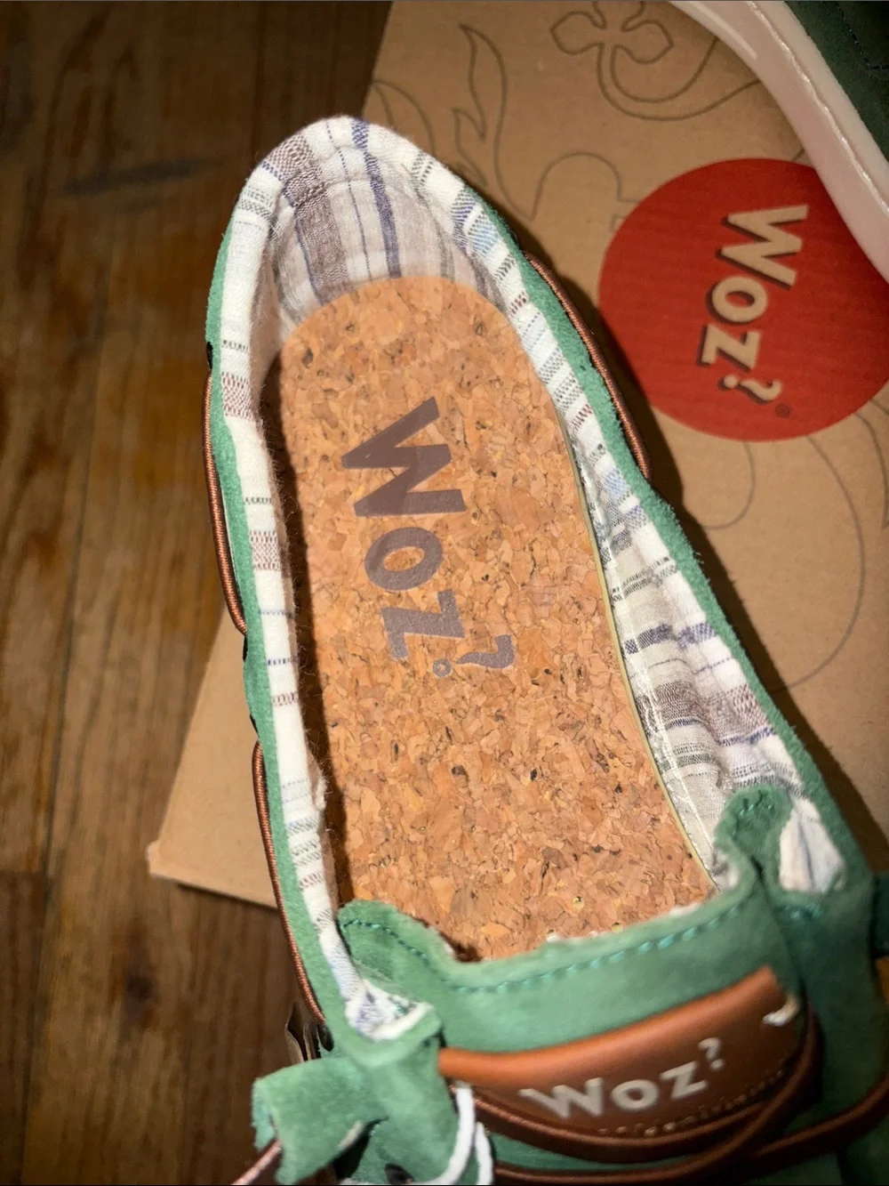 Woz?suede Green Suede Men's Boat Shoes with Tan Accents